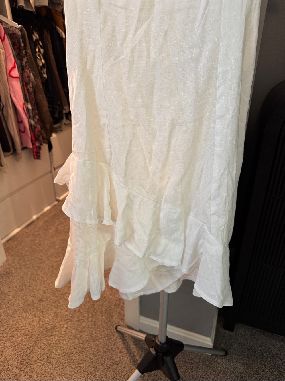 White Ruffle Dress - Picture 3 of 5